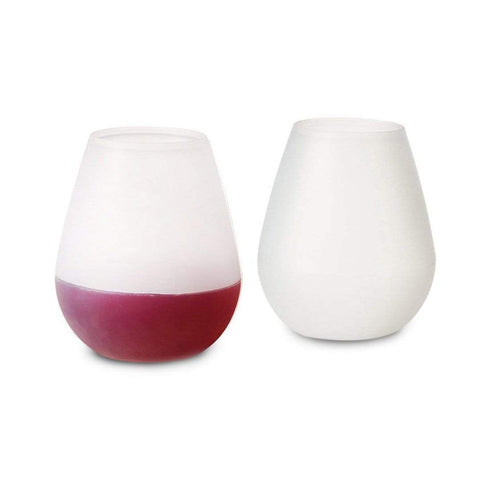 AussieSuperStore Homeware Supplies Unbreakable Silicone Wonder Wine Glasses Set Of 2 Unbreakable Portable Flexible Reusable Silicone Wonder Wine Glass 2 CBSILIWINGLASX2
